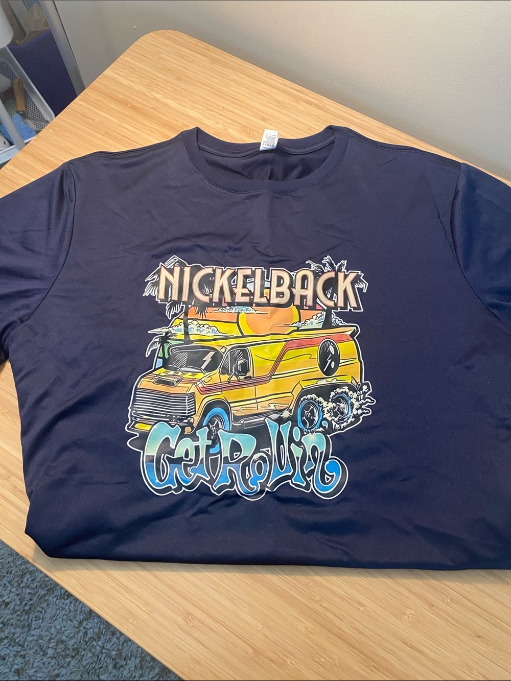 NWT Nickelback 'Get Rollin'' Graphic Tee - Navy